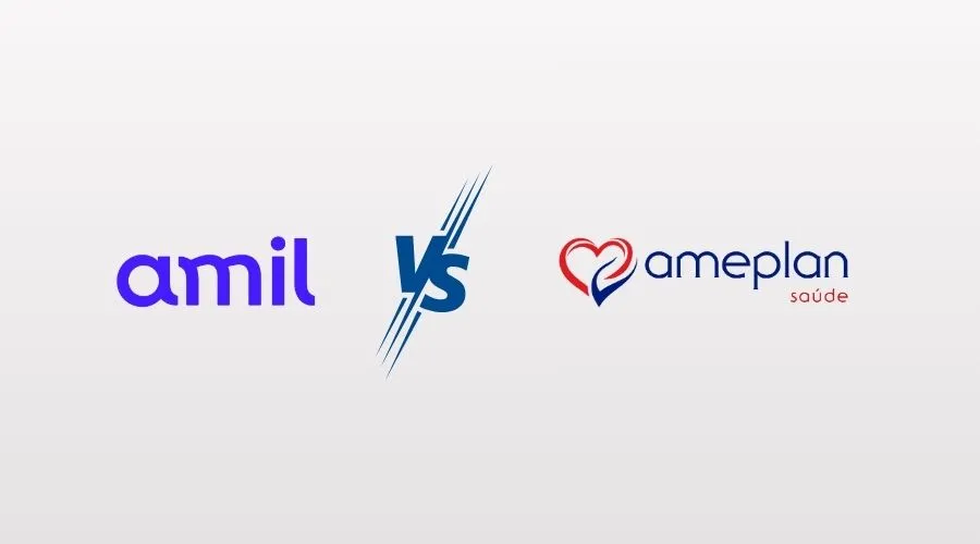 Cirurgião-dentista comparando os planos de saúde Amil e Ameplan no computador